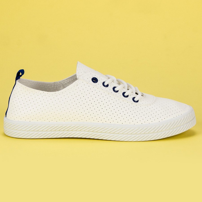 Kylie Openwork Tied Sneakers white