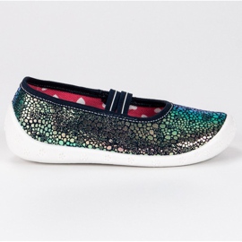 Raweks Shiny slippers with an elastic band green Raweks Shiny slippers with an elastic band green