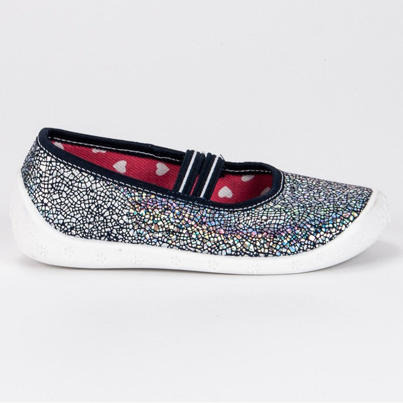 Raweks Shiny slippers with an elastic band grey