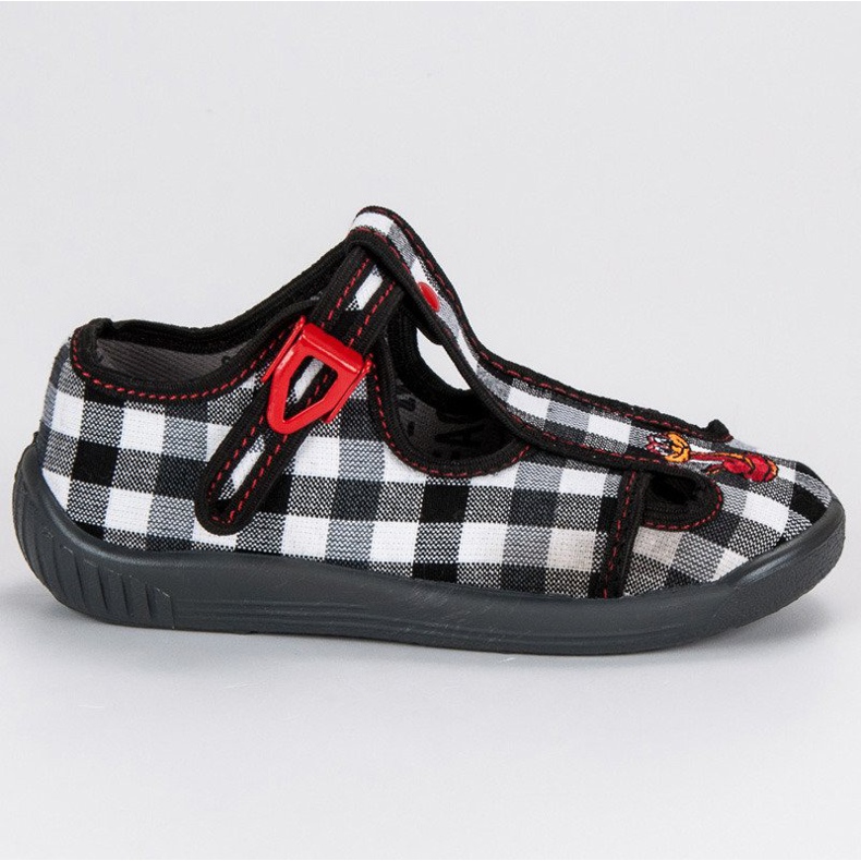 Raweks Boys' Plaid Slippers black