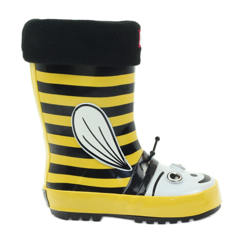 American Club American rain boots children's sock insole black yellow American Club American rain boots children's sock insole black yellow