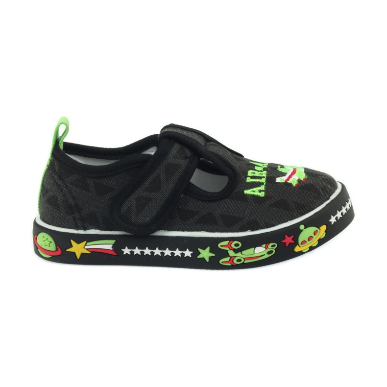 American Club black velcro children's sneakers 207/2018 white green American Club black velcro children's sneakers 207/2018 white green