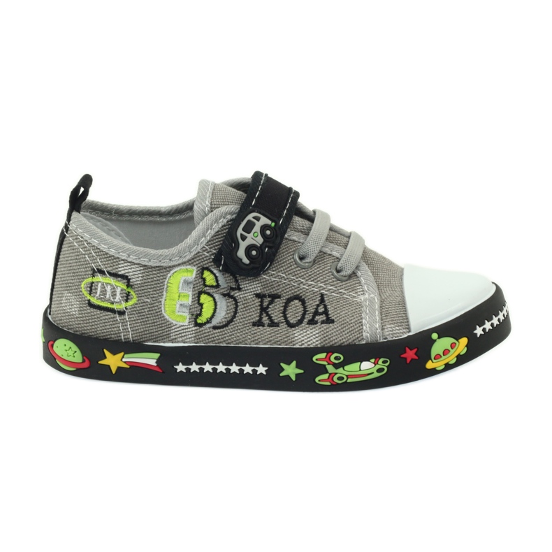 American Club American sneakers children's shoes leather insole white black grey