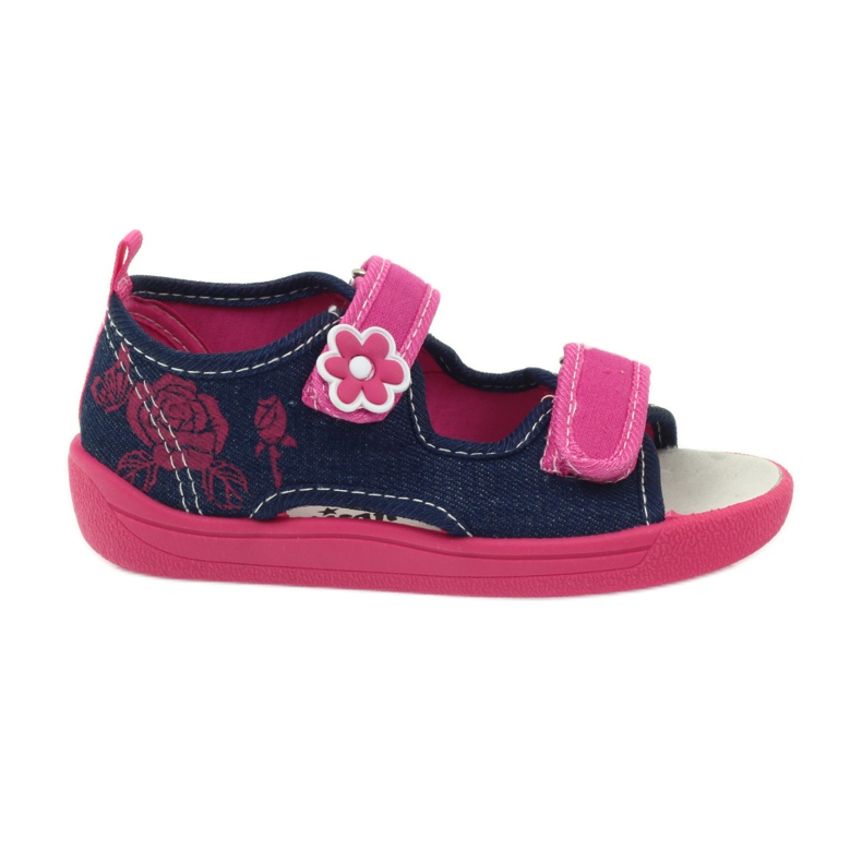 American Club American sandals children's shoes leather insole pink navy blue American Club American sandals children's shoes leather insole pink navy blue