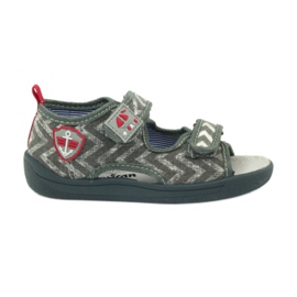 American Club gray children's sandals TEN36 grey red American Club gray children's sandals TEN36 grey red