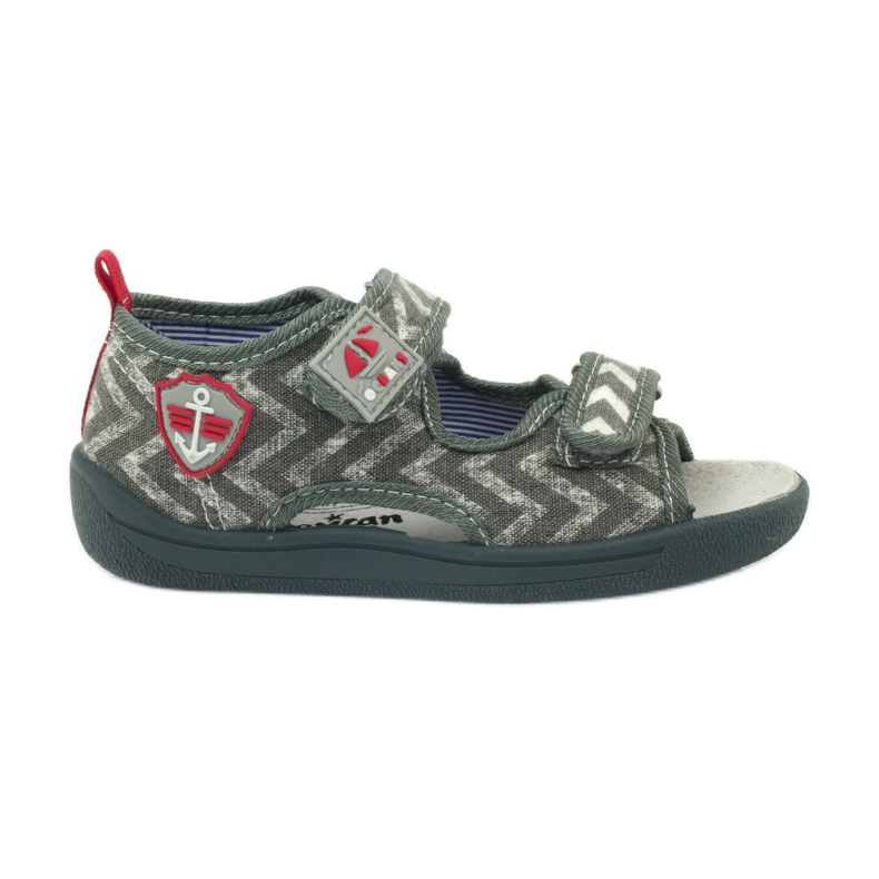 American Club gray children's sandals TEN36 grey red American Club gray children's sandals TEN36 grey red
