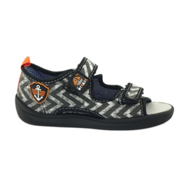 American Club American sandals children's shoes leather insole black orange grey American Club American sandals children's shoes leather insole black orange grey