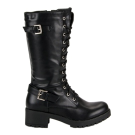 Seastar Black lace-up boots