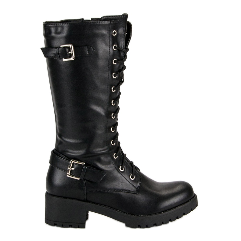Seastar Black lace-up boots