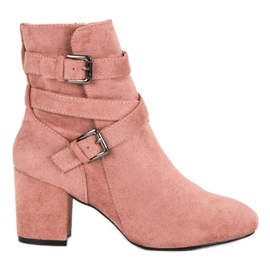 Seastar Suede high-heeled boots pink