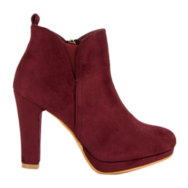 Small Swan Maroon women's boots red