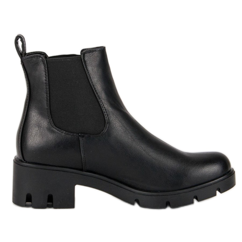 Small Swan Black Chelsea boots