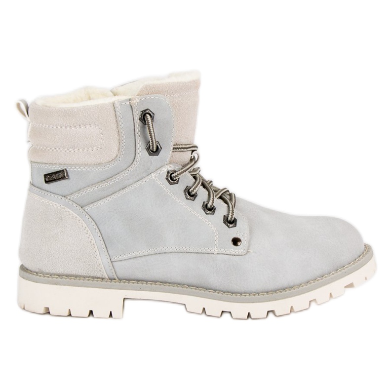 Filippo Stylish boots with sheepskin coat grey