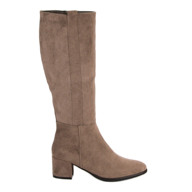 Filippo Beige high heeled boots