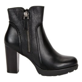 Filippo Black ankle boots on the post Filippo Black ankle boots on the post