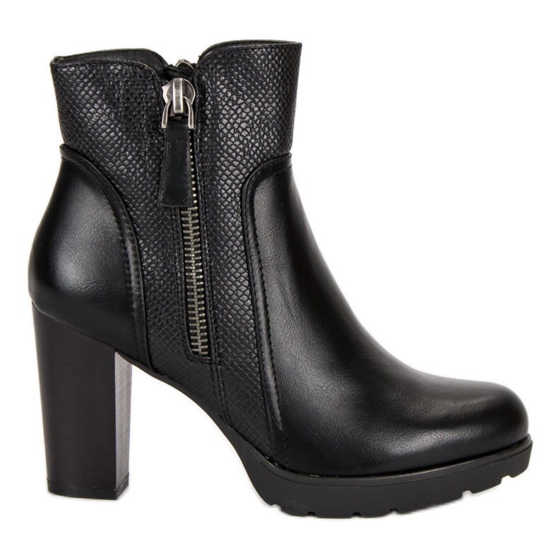 Filippo Black ankle boots on the post