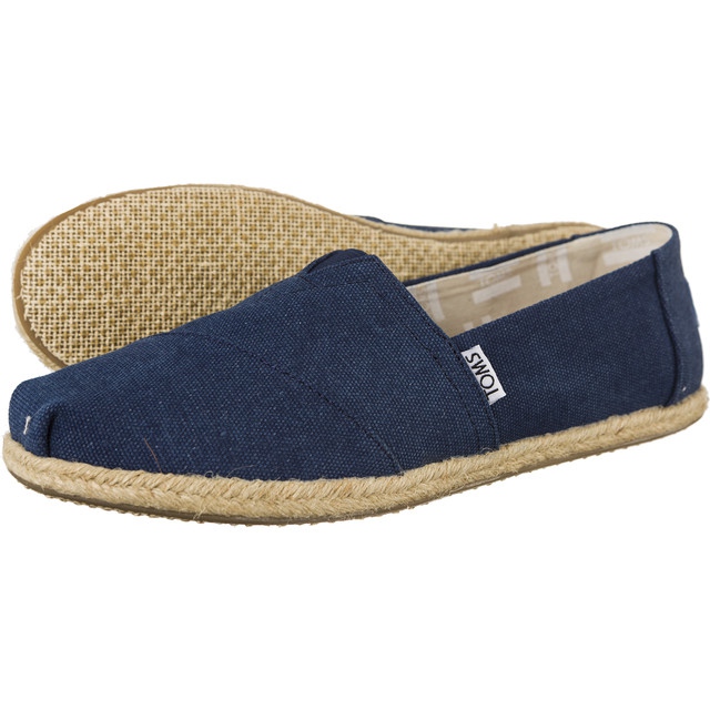 Toms Washed Canvas Rope Sole Womens Alpaegata 9758 blue