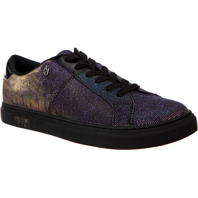 Armani Jeans Woman Sneaker 9252397A659 00243 black violet multicolored