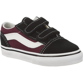 Vans Old Skool Q7J Black Og Burgundy multicolored red Vans Old Skool Q7J Black Og Burgundy multicolored red