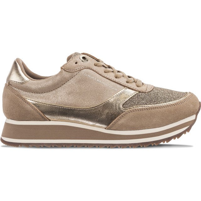 Tommy Hilfiger Metallic Retro Runner 099 Dark Taupe brown