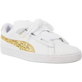 Puma Basket Heart Glitter Wn 801 white yellow