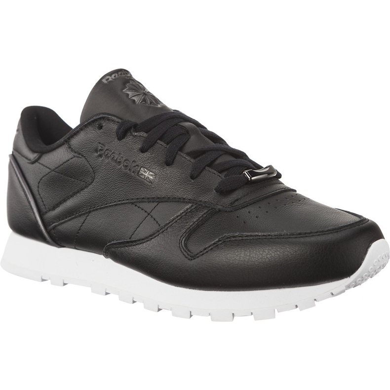 Reebok Classic Leather Hw Black Silver Metallic White