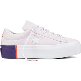 Converse 559902 One Star Barely Grape Rush Coral White purple pink