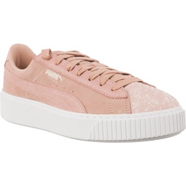 Suede Platform Peach Beige PUMA White purple pink