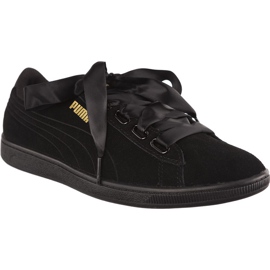 Vikky Ribbon Satin PUMA Black PUMA Black yellow Vikky Ribbon Satin PUMA Black PUMA Black yellow