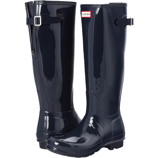 Hunter Original Back Adjustable Gloss Navy navy blue
