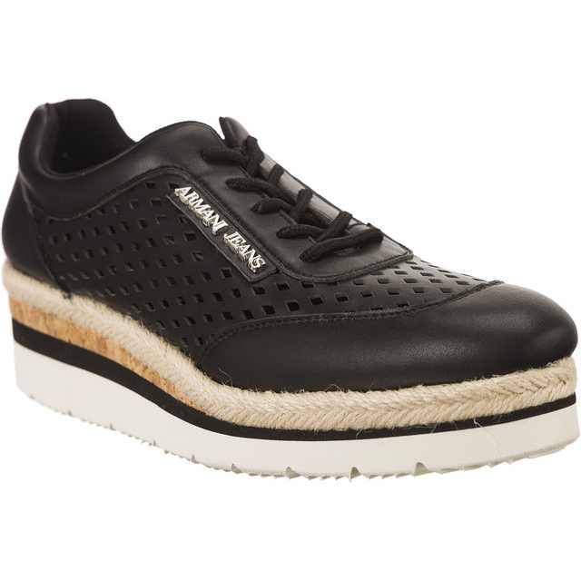 Armani Jeans Woven Scarpa Allacciata black
