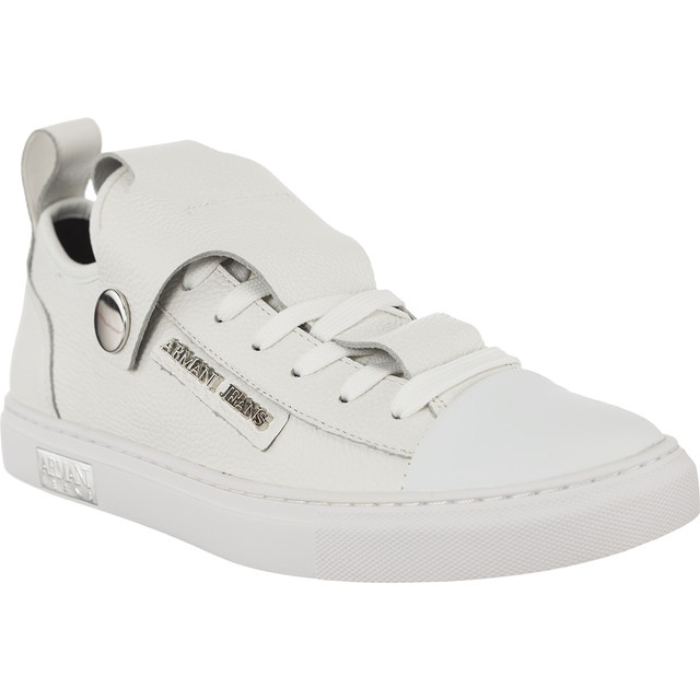 Armani Jeans Woman Leather Sneaker 9252537A663 41610 white