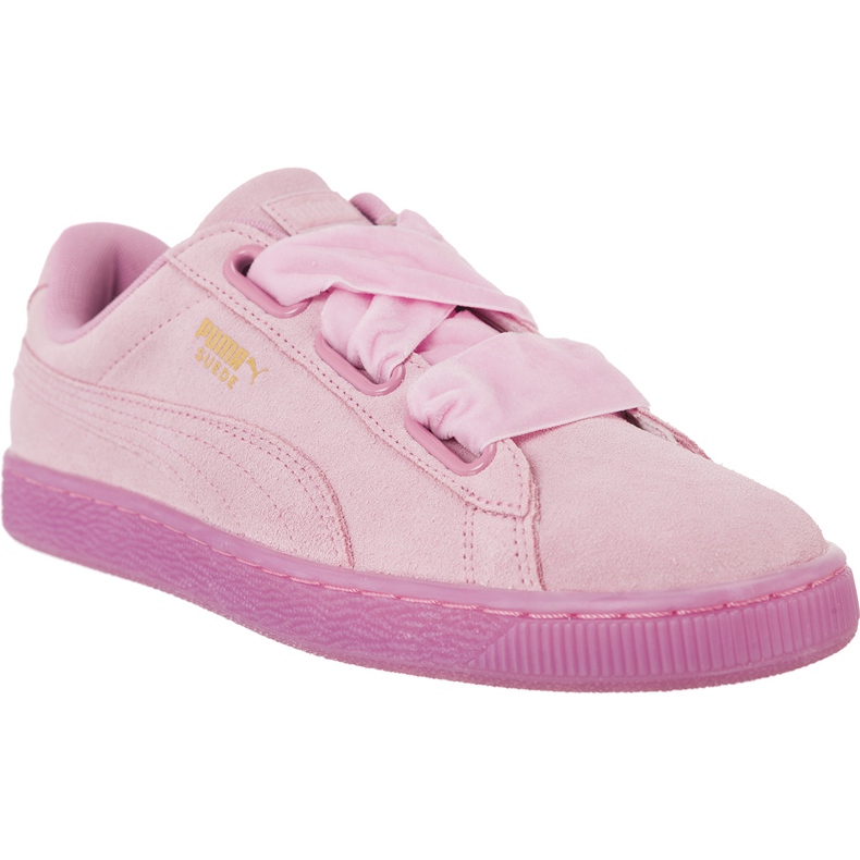 Puma Suede Heart Reset In 902 pink