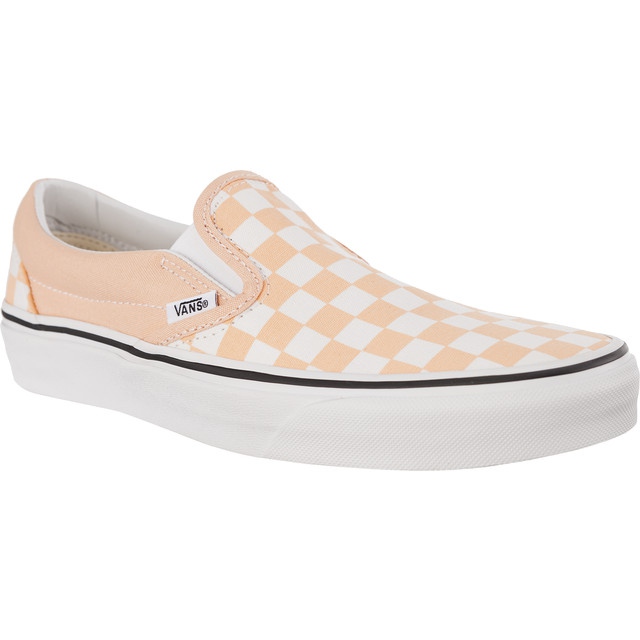 Vans Classic Slip On U77 Checkerboard Bleached Apricot True White pink