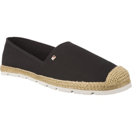 Tommy Hilfiger Flat Cotton Espadrilles black