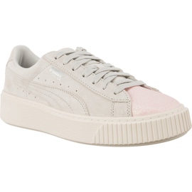 Puma Suede Platform Glam Pearl Glacier Gray grey multicolored Puma Suede Platform Glam Pearl Glacier Gray grey multicolored