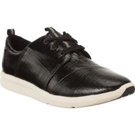 Toms Patent Linen Womens Del Rey Sneaker 885 black Toms Patent Linen Womens Del Rey Sneaker 885 black