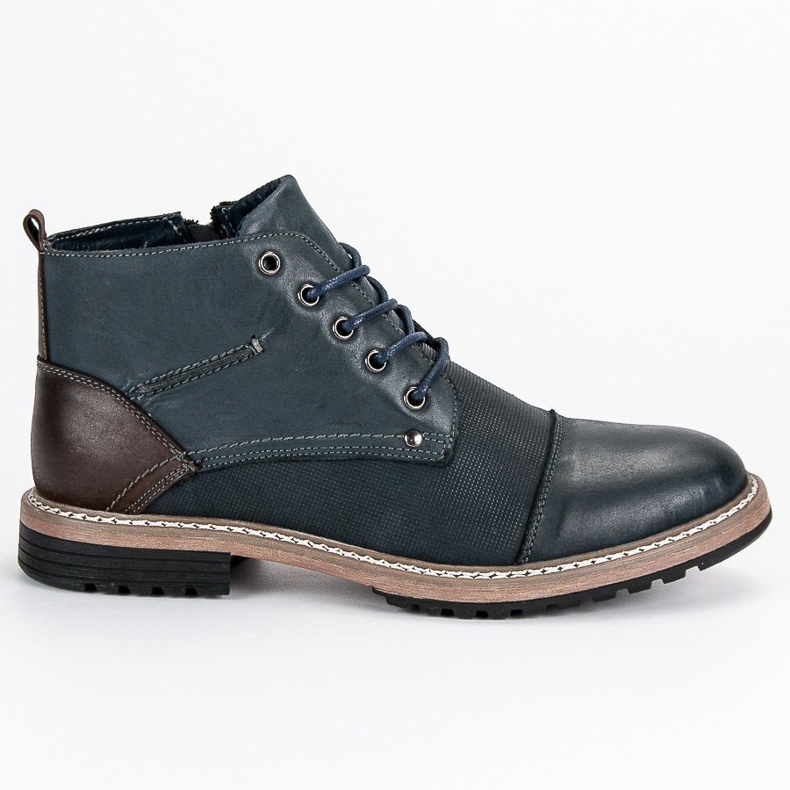 McKey Leather men's boots blue