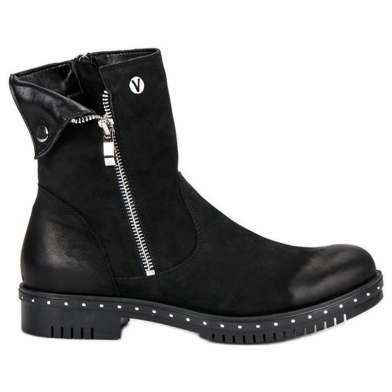 Black Leather VINCEZA boots
