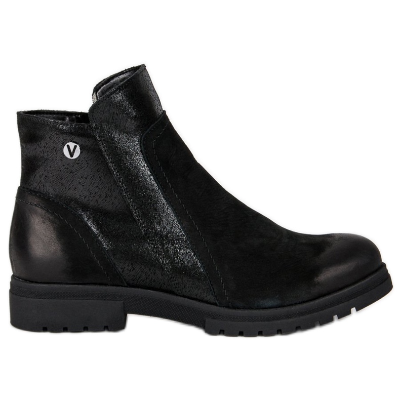 Comfortable leather VINCEZA boots black
