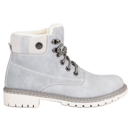 Filippo Gray boots with sheepskin coat grey