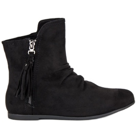 Black suede ankle boots