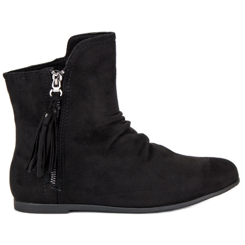 Black suede ankle boots