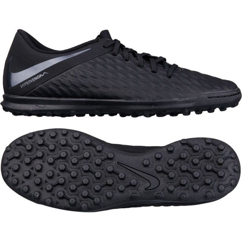 Nike Hypervenom Phantomx 3 Club Tf AJ3811-001 football shoe black black