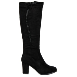 Black suede boots Black suede boots