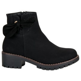 Black high-heeled boots