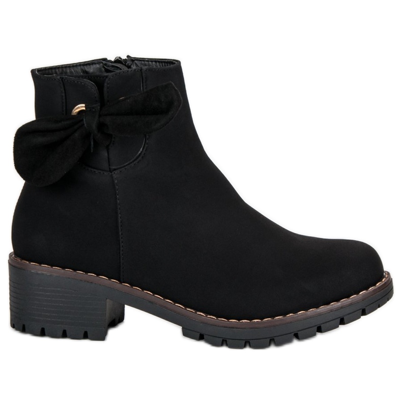 Black high-heeled boots