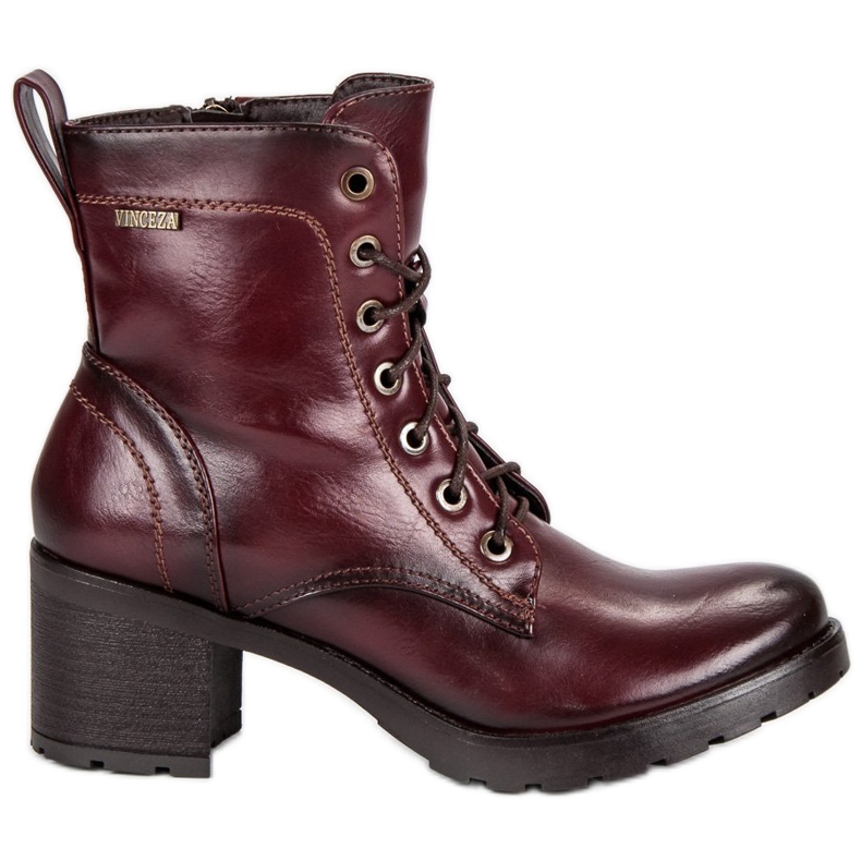 Burgundy lace-up vinceza boots red Burgundy lace-up vinceza boots red