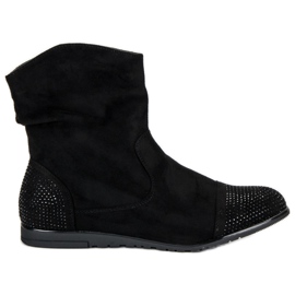Casual suede ankle boots black