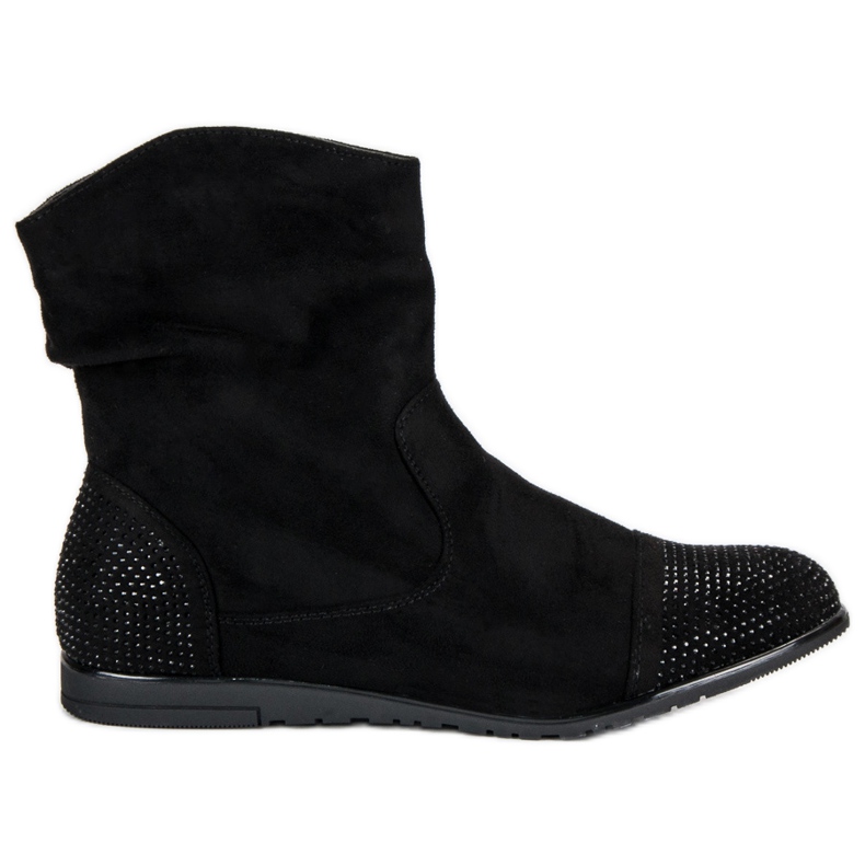 Casual suede ankle boots black Casual suede ankle boots black